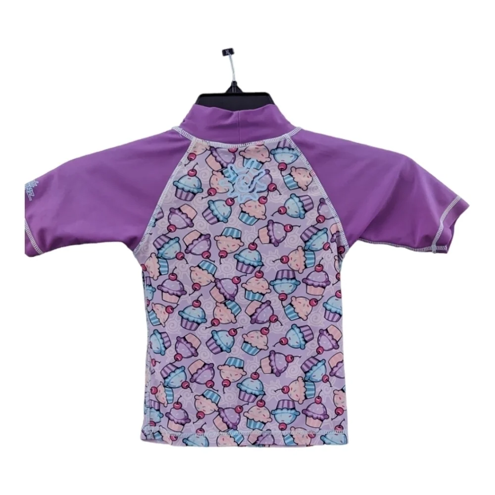 UV Skinz Purple Cupcake Swim Shirt,size 5
